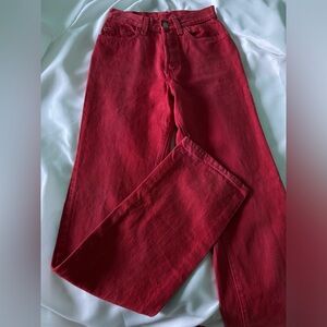 Levi’s Cherry Red Straight Leg Vintage 501’s